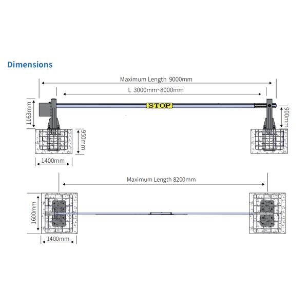 K4 Rated Security Automatic Barrier Arm Gates For Access Control