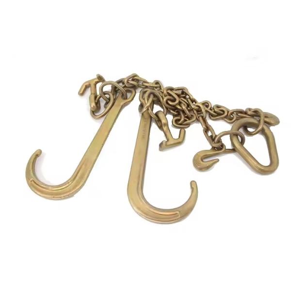 G70 Lifting Truck Winch Cable V Hooks Forged Towing Chains with Welded Chain Structure