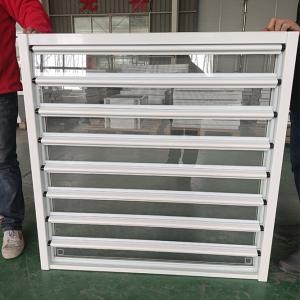 China Aluminum Glass Louver Window Adjustable Handle Air Ventilation Shutter on sale