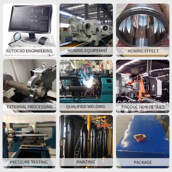 Trunnion Eye Pin Multi Stage Single Acting Telescopic Hydraulic Cylinder