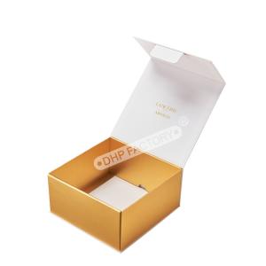 Premium Large Embossing Logo Fold Up Gift Boxes Printable Without Magnets