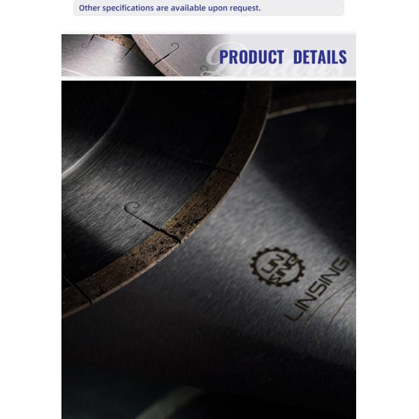 Industrial Grade D350MM Diamond Segmented Cutting Tools for Silent Quartzite Cutting