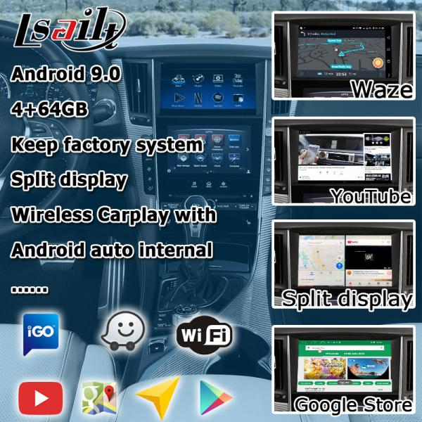 GPS car multimedia interface , Android navigation box interface for Infiniti Q50 / Q60