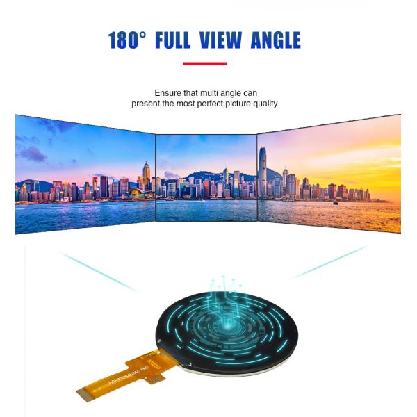 1.8 Inch Round Tft Screen Round Tft Display QSPI 360x360 Resolution IC ST77916 QSPI