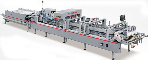 Quality Automatic Folder Gluer for 4 corner / 6 corner box with Crash bottom and Pre folding width 880mm for sale