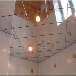 China 600x600 Stainless Steel Ceiling Tiles Plain Pattern Mirror Lay In Acoustical Ceiling Tile wholesale