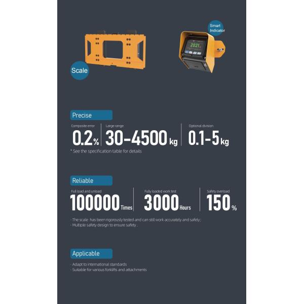 YanMing H Series Smart Forklift Scale - Accurate Weighing with Tilt Compensation, Overload Protection & Intelligent Indicator