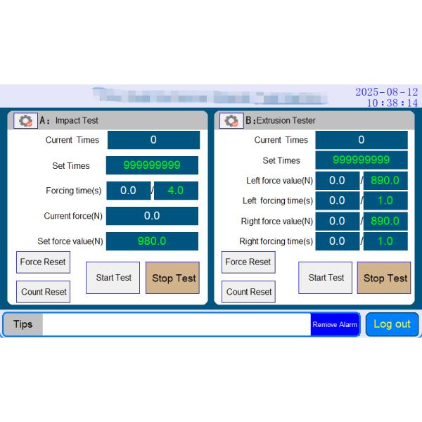 Toilet Seat Extrusion Tester with AC220V±10% Power Supply 0.5MPa Driving Air Pressure and IEC 60335-2-84 Compliance