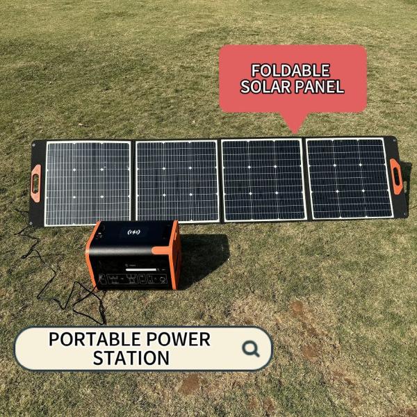 200W Monocrystalline Silicon Foldable Portable Solar Panels for Outdoor Power Supply