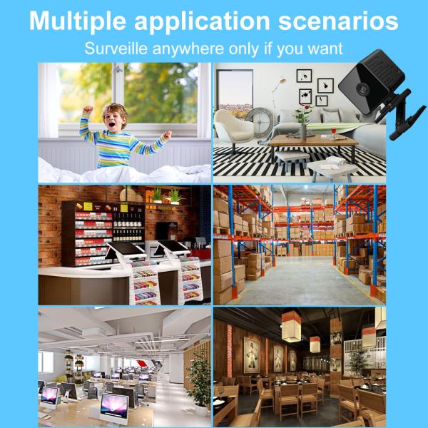 Mini indoor 1080P small button battery Power Audio pick up function 2.0MP surveillance battery camera