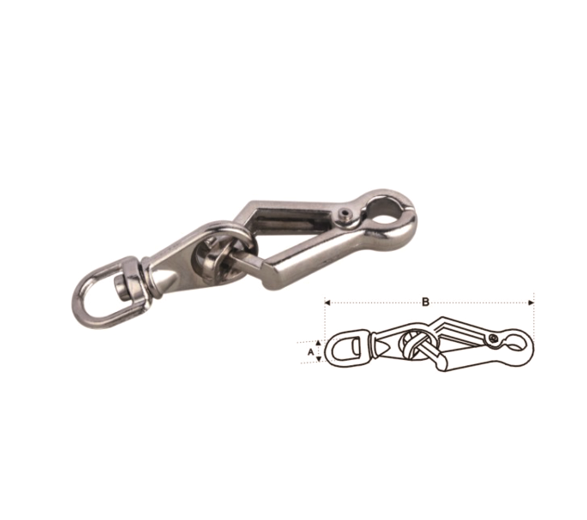 Zinc Alloy Chrome Plated Trigger Snap Hook Diecast Scissor Snap Hook For Dog Leashes / Bag