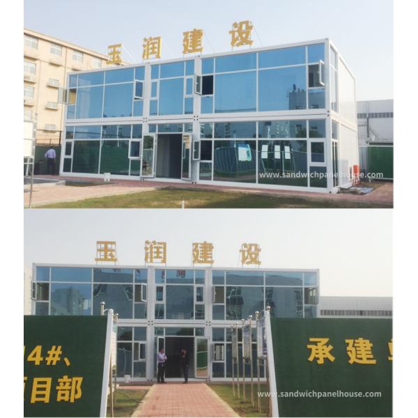 Construction Site Prefab Modular Container Office With Glass Wall