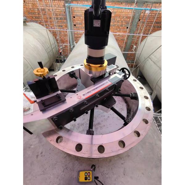 ID Mount Automatic Feed Flange Facing Machine For Wind Power Plant
