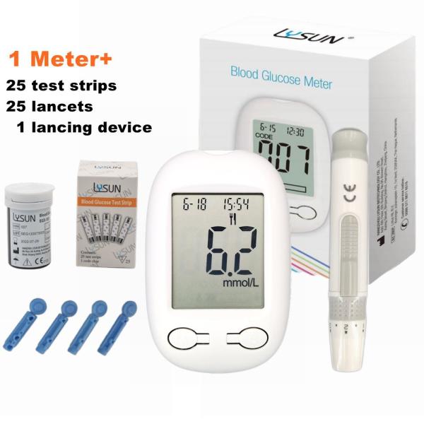 25pcs HZ Diabetes Test Kit Portable Glucose Monitoring Devices BGM-102
