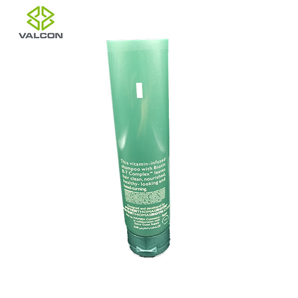 Half Transparent Shampoo Tube Packaging Green Flip Cap Pearlized Glossy Varnish
