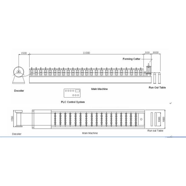 Welding Wall Plate Machine Frame Structural Metal Deck Forming Machine With Chain Transmission