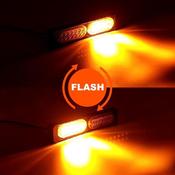 COB LED Strobe Light Flashing Mode Magnet Base Car Traffic Emergency Light Bar Danger Warning Flash White