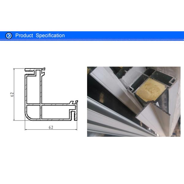 Hollow Extuded Anodised Aluminium Angle Bar Profiles with PVC Strip 6063 Material