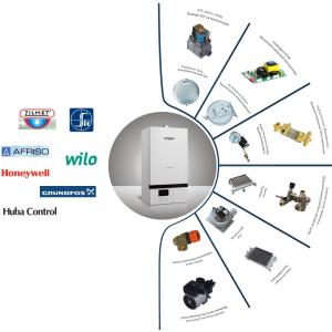 Intelligent Program Wall Hung Gas Boiler Protect Family Safety Micro - Computer