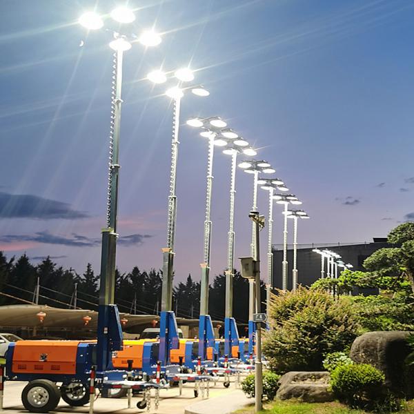Diesel Powered Light Towers LED Tower Lighting Mining Operations Mobile Light Tower