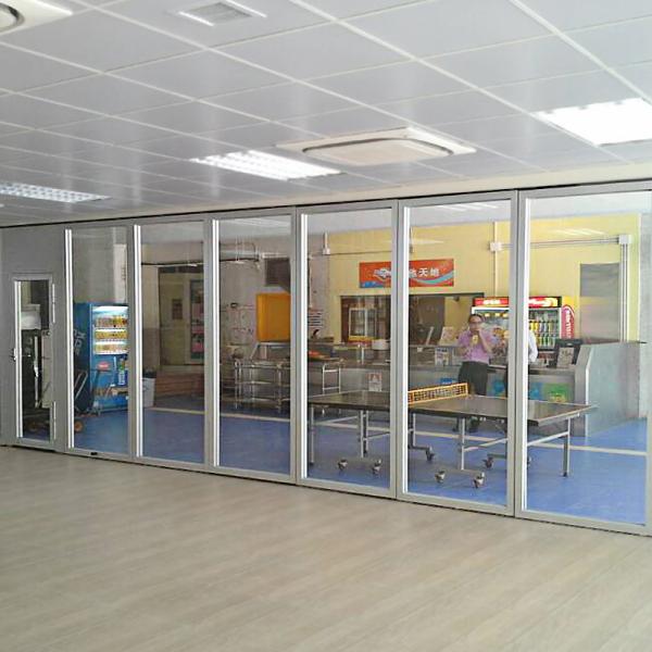 Modern Style Sliding Partition Walls Movable Frameless Folding Glass Doors