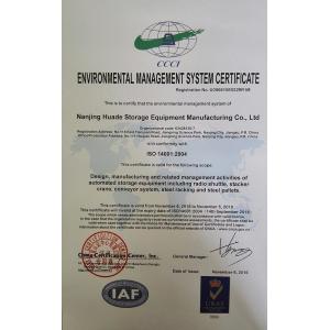 Nanjing Huade Storage Equipment Manufacturing Co.,Ltd Certifications