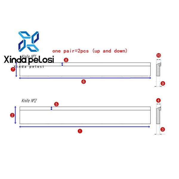 High Durability Bag Making Machine Parts Blade Cold Cutting Knife Length 380mm