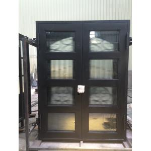 Buy cheap Copper Finished Square Top Wrought Iron Double Door from wholesalers