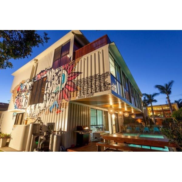 Modular Prefabricated Shipping Container Houses With Ladder Roof 20 Feet Folding Expandable