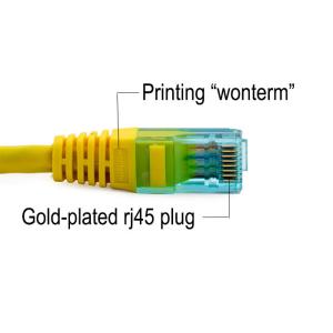 China 4 Pair UTP Cat5E Ethernet Patch Cable Solid Bare Copper 3FT 5FT 10FT Yellow wholesale