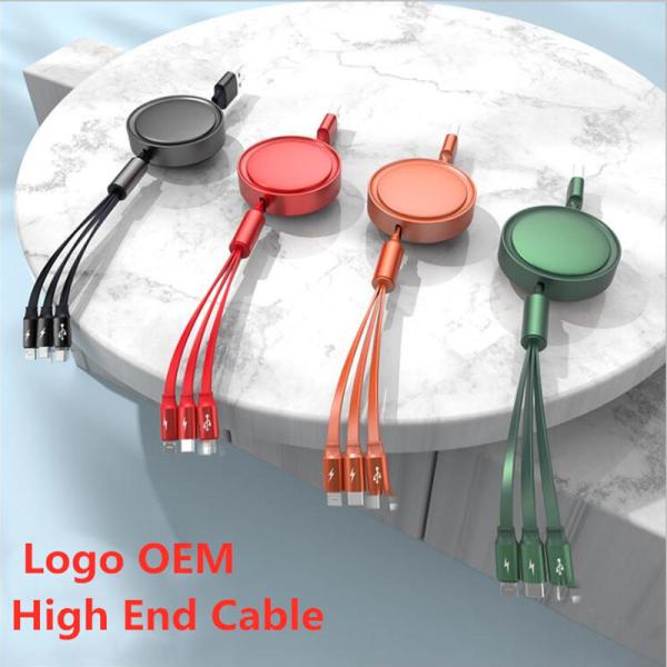 Retractable Multiple OD 3.5mm Universal Charging Cables Custom Logo