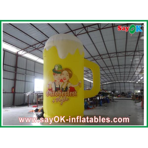 Promotional Activity Yellow Color Custom Inflatable Products Giant Inflatable Beer Cup For Events