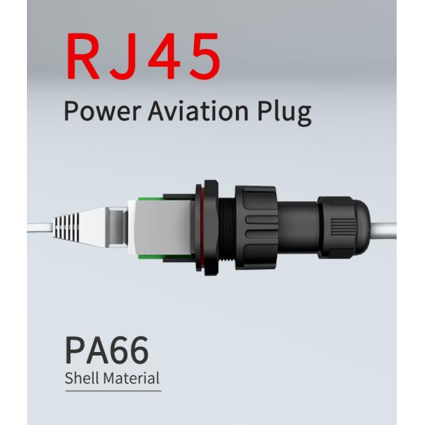180 Degree 250V 10A Waterproof Rj45 Connector