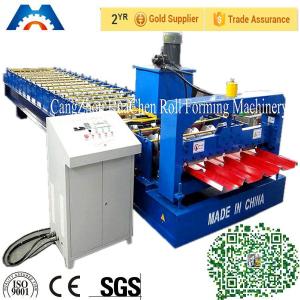China Corrugated Sheet Metal Roofing Roll Forming Machine Computer Control wholesale