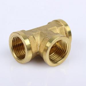 China 99% Copper Pipe Equal Tee Female NPT 3000# C70600 Brass Casting Pipe Brass Threaded Fittings wholesale