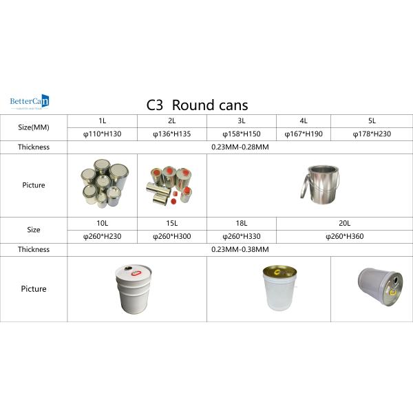Poly Putty 1KG Tinplate Tin Can , Empty Paint Thinner Cans 1000ml