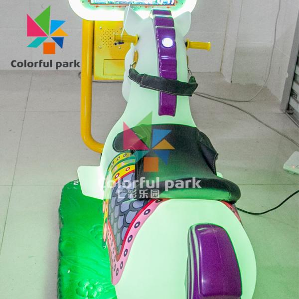 Coin Operated Horse Racing Arcade Machine 220V PVC Material For Theme Park
