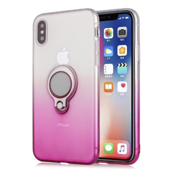 Color Gradient Ring Magnetic Car Mount Holder Soft TPU Case Back Cover For IphoneXS MAX IphoneXR Iphhone8 Plus Iphone7