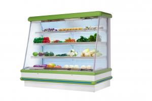 China Remote System Two Meter Long Vegetable Display Fridge Green / Black / White Color wholesale