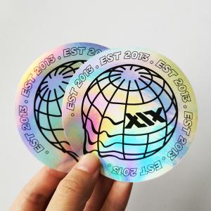 China Rainbow Effect Self Adhesive Label Stickers OPP Laser Hologram Sticker on sale