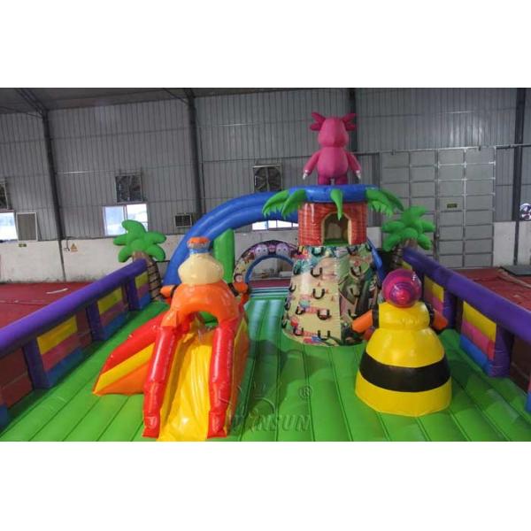 Luntik And His Friends Inflatable Toddler Playground / Amusement Park With Slide