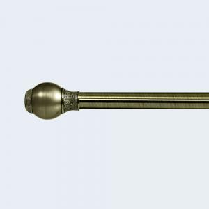 China 25MM Classic Ball shape Finial Anti-Brass color 6M Curtain Pole With Bracket Bedroom Decor wholesale