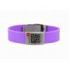 Buy cheap Laser Engrave QR Code Silicone Bracelet Band Size 220*18mm Logo Customized OEM from wholesalers