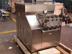 China Industrial electric Two stage gear box milk homogenizer Machine 3000L/H 22 KW on sale