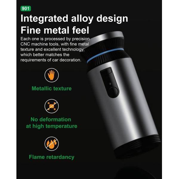 HOMEFISH Aluminum Alloy Car Air Purifier Ozone Generator Active Oxygen DC 5V