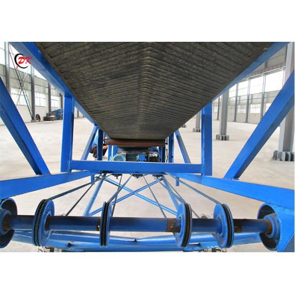Custom Rubber Mobile Belt Conveyor Adjustable Height Flexible Movable