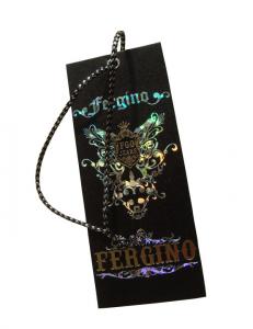 China custom apparel swing hang tags label size with hologram printing factory wholesale