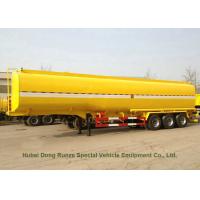 China Carbon Steel 3 Axles Tank Semi Trailer For Diesel , Oil , Gasoline , Kerosene Transport for sale