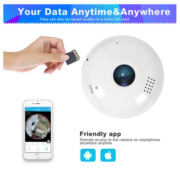 Mini 360 Panoramic Vr Camera , HD Fisheye Lens Security Camera 2.0 Megapixels