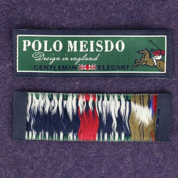 End Fold Woven Sew On Clothing Labels For Garment Heat Cut Neck Tag